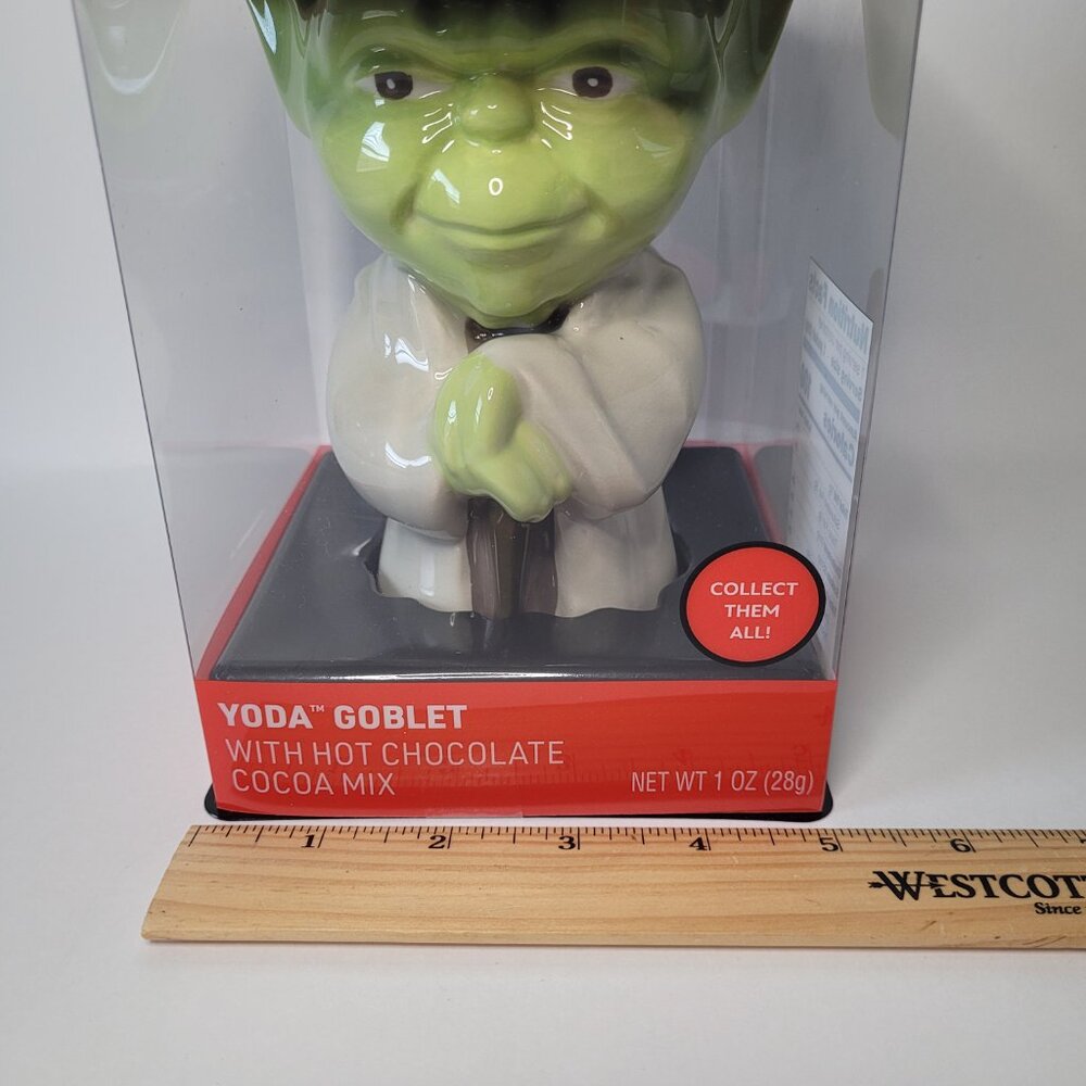 Star Wars Yoda Ceramic Goblet with Hot Chocolate Cocoa Mix NEW Whimsical Disney - Picture 8 of 8